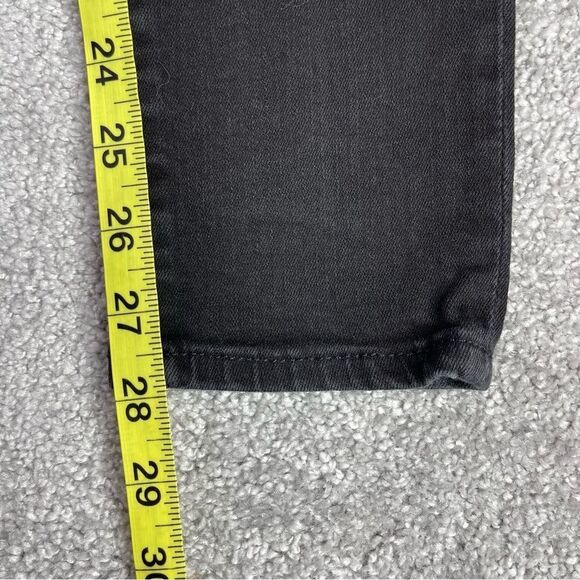 Ag Adriano Goldschmied Jeans Women's 28 Black Super Skinny Ankle Low Rise Ripped - Picture 12 of 13